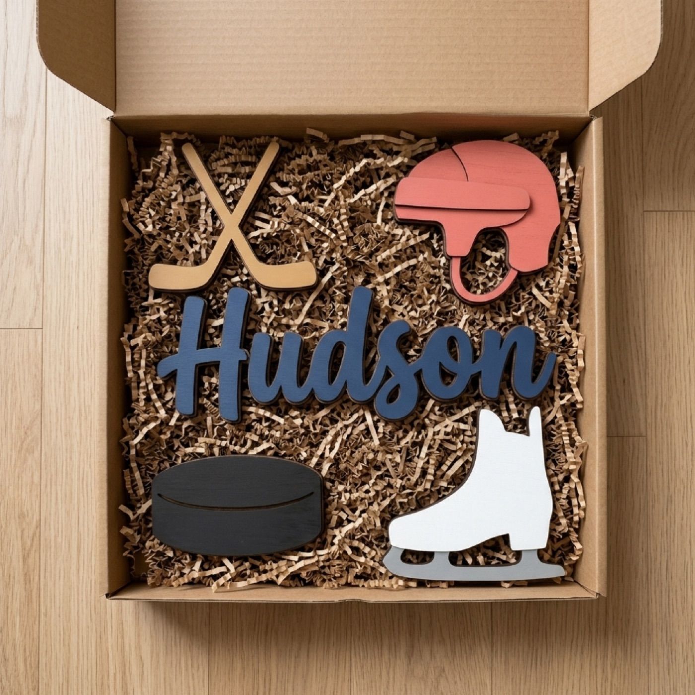 Hockey sign with the name Hudson: how it arrives